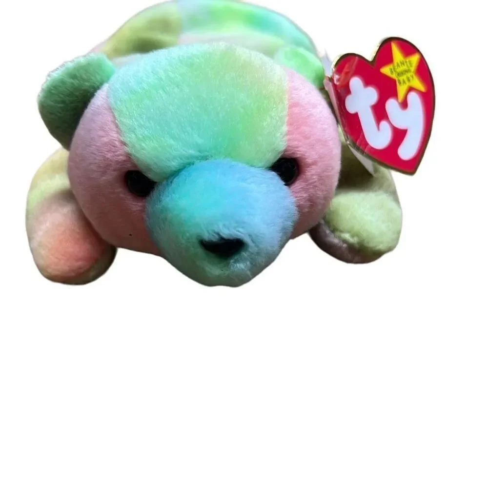 Sammy Beanie Baby TY tie dye bear with hologram tag, 1998 Beanie